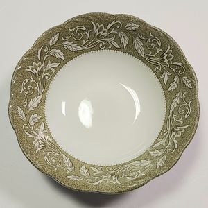 J & G Meakin England Sterling Renaissance Green Serving Bowl 8 1/4"